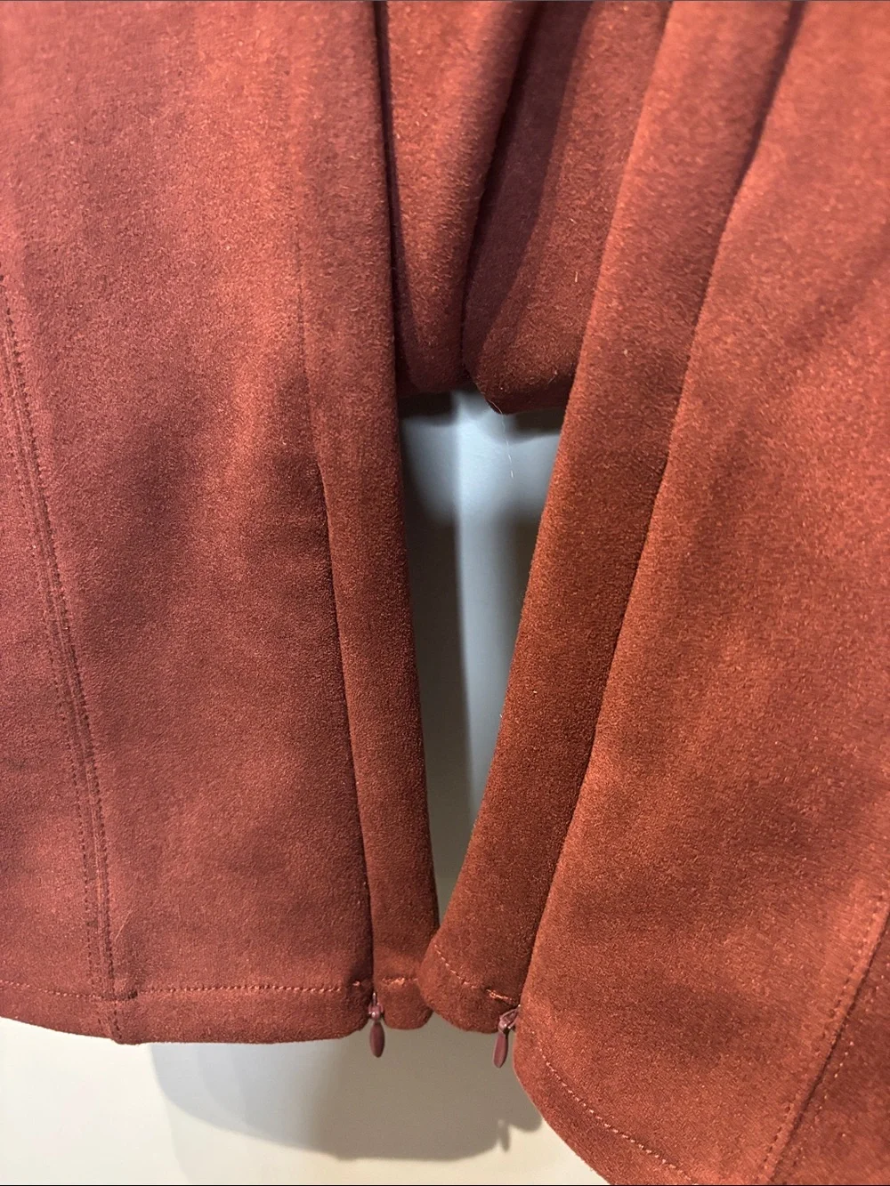 Anthropologie Faux Suede Burgundy Leggings - Picture 6 of 6